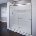 Bypass Framed Shower Door with Brushed Nickel H54879