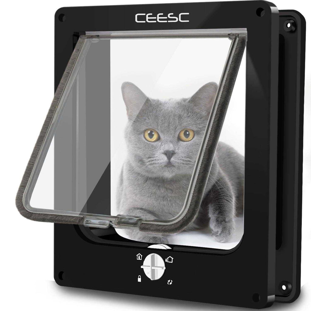 Cat Magnetic Pet Door 4 Way Lock L2841