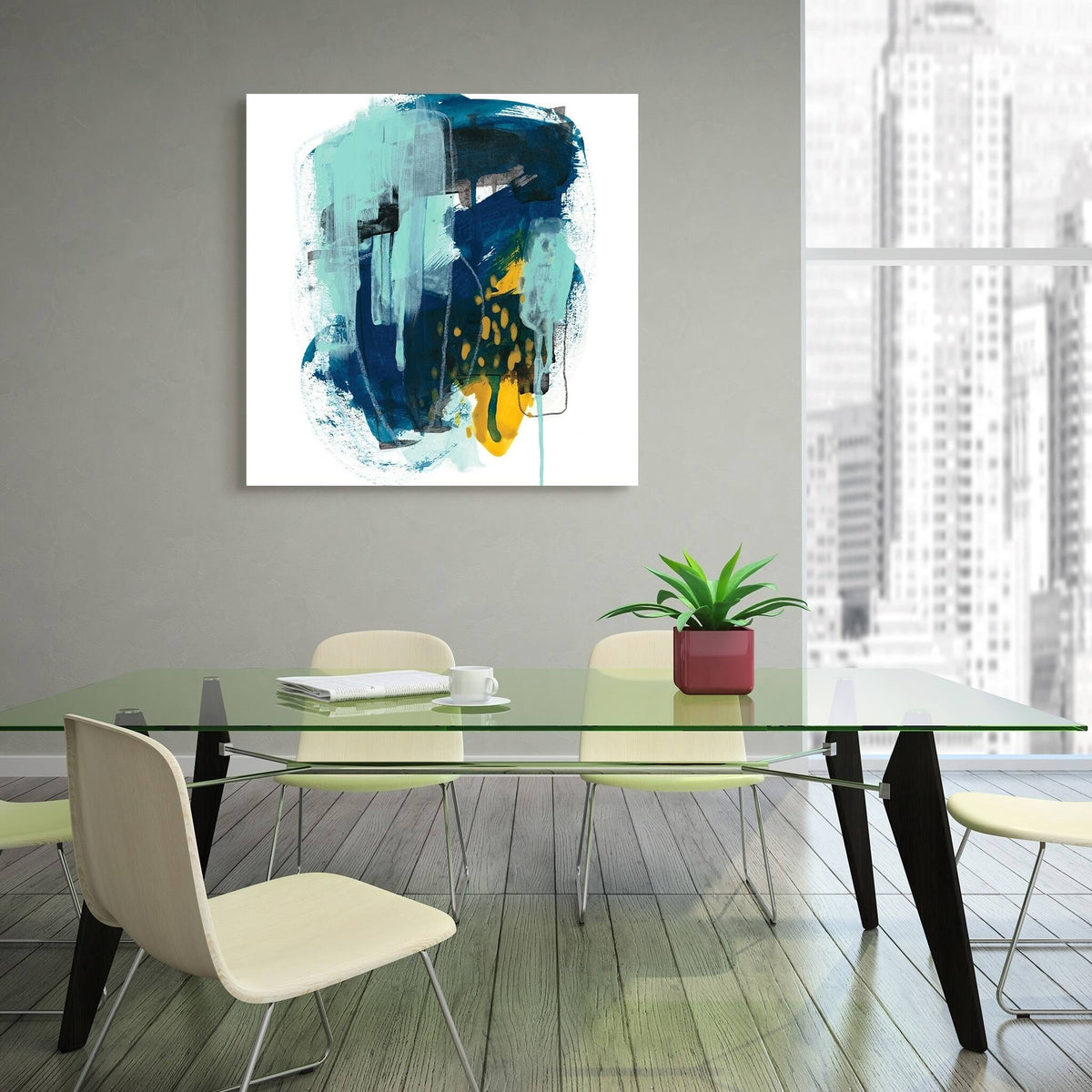 38 x 38 in. Frameless Tempered Glass Panel R485