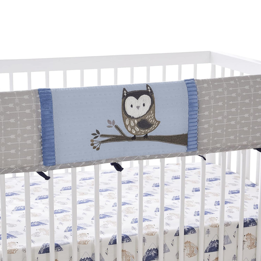 Plush Bears and Owls Grey Blue Navy White Crib Mobile E764729