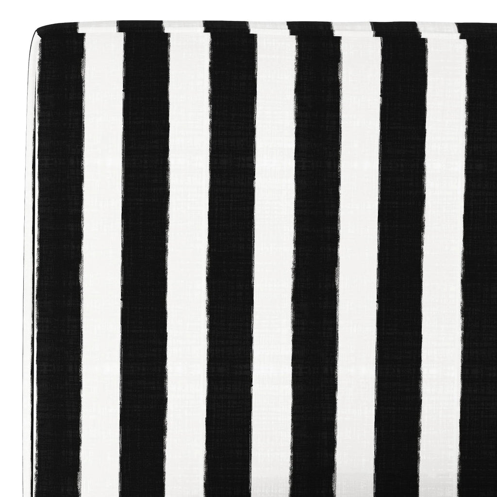 Box Seam Headboard Striped Black/White I427198