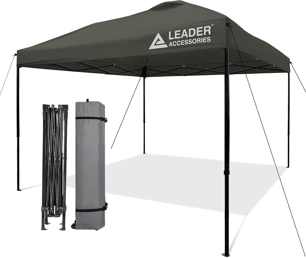 10'x10' Pop-Up Canopy Tent with Wheeled Carry Bag, Blue O5371