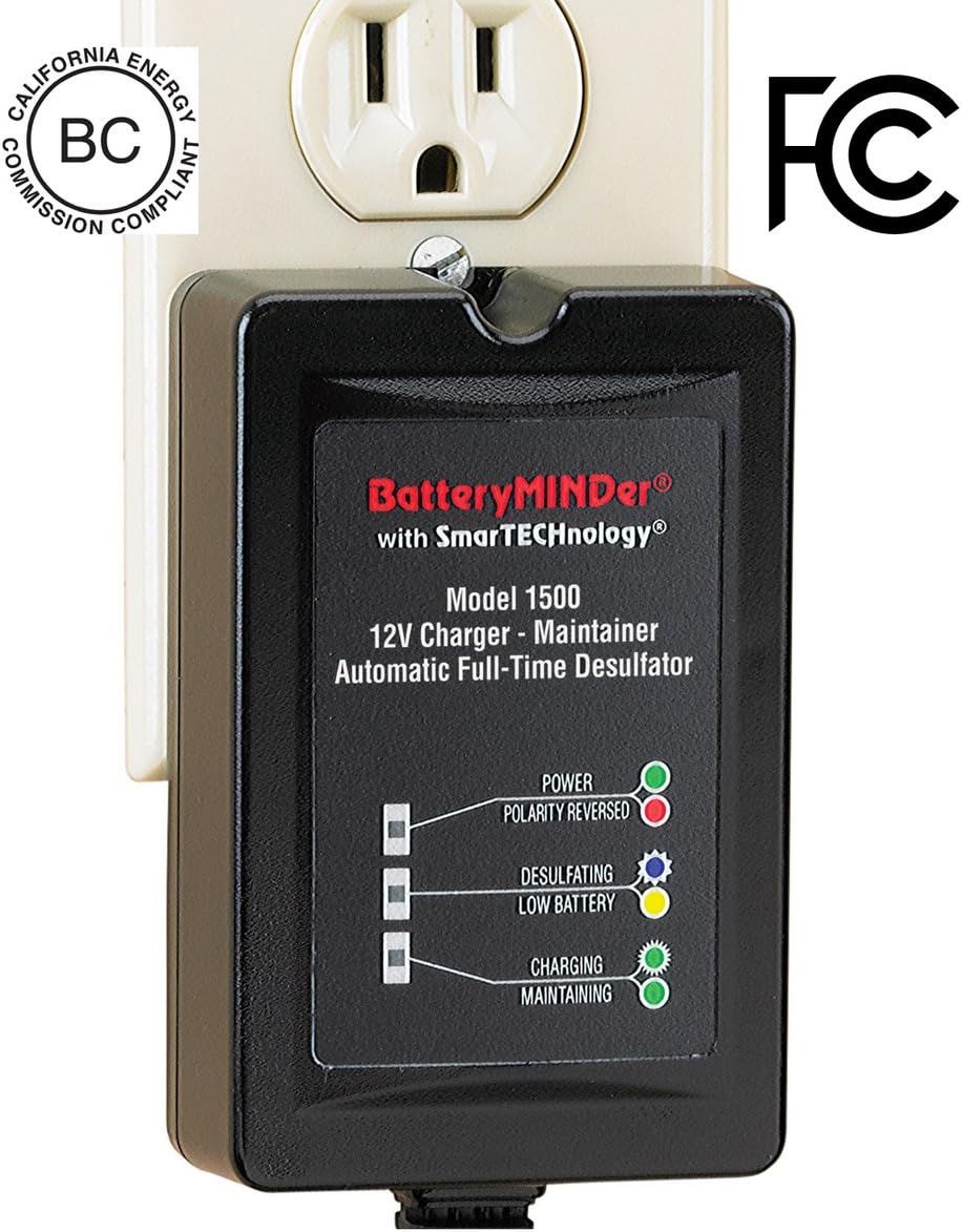 12 Volt 1.5 Amp Battery Charger Maintenance Charger Desulfator A61216