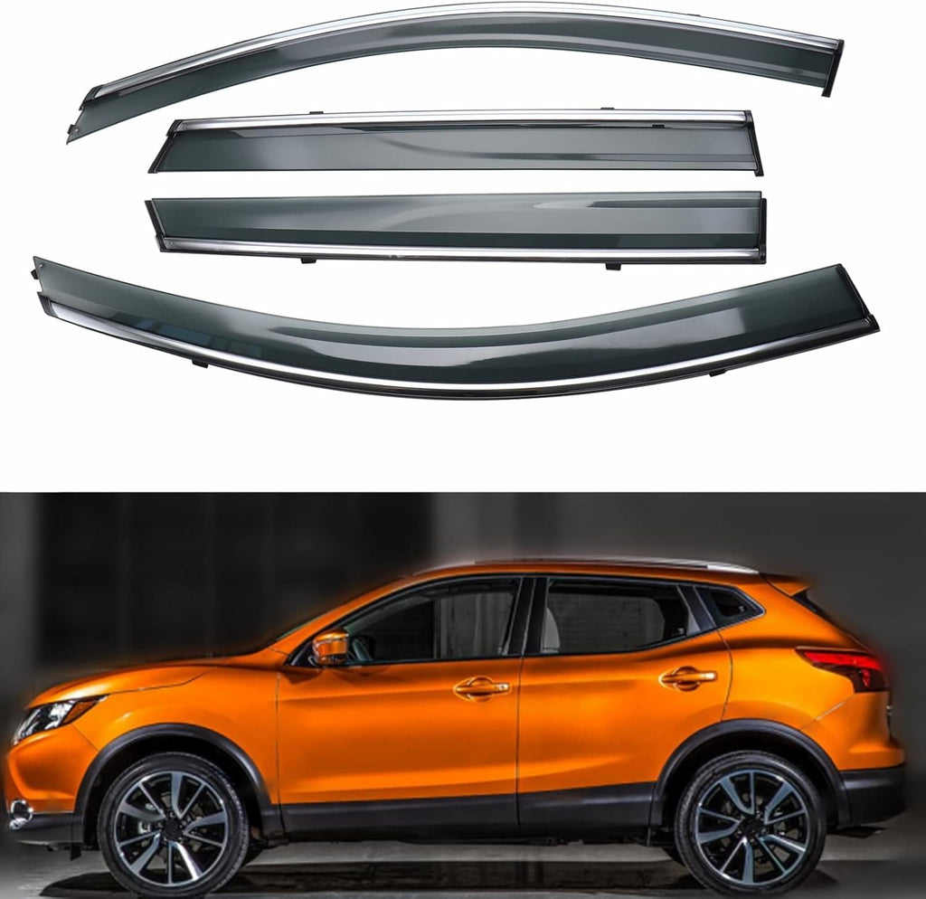 Smoke Window Visor Vent Side Shade Deflectors Sun Rain Guard Door Visor Pack of 2 C206464