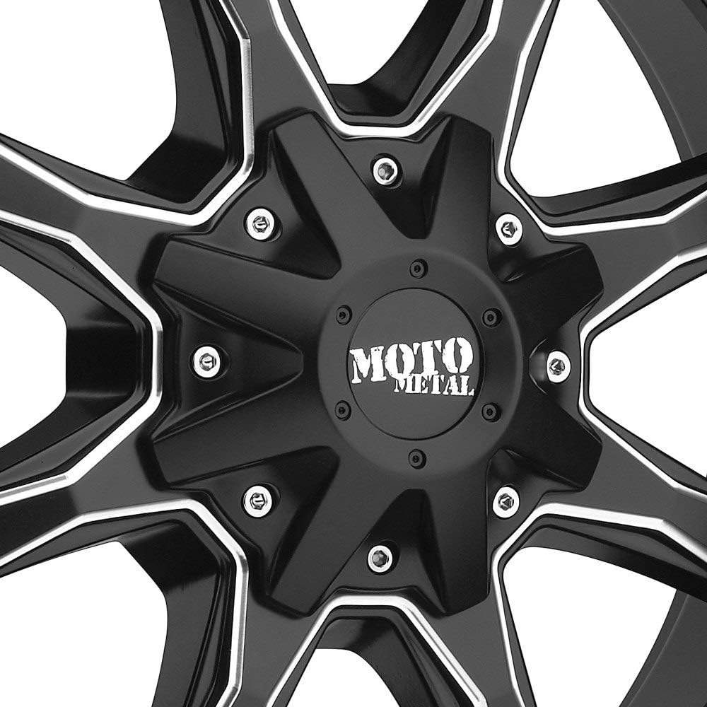 20x10 5x5.5"/5x150-24mm Black/Milled Wheel Rim E4245