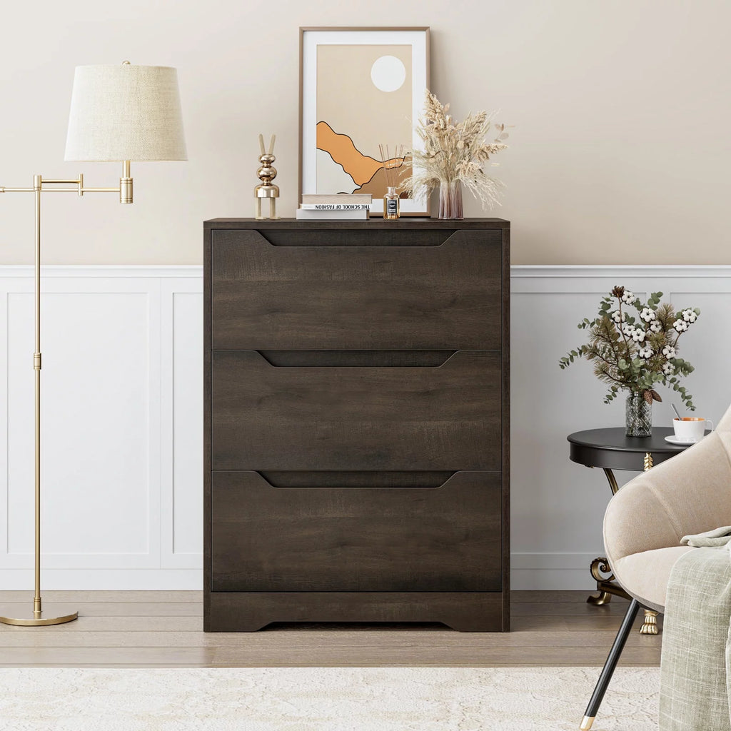 White 3 Drawer Dresser X9487