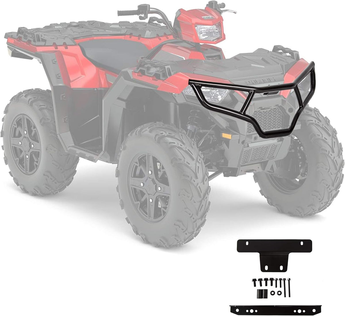 Front Bumper Brush Guard Protector Black Steel T479823