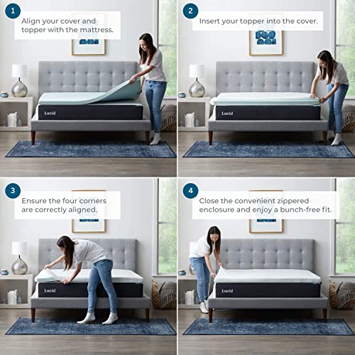 4 Inch Gel Memory Foam Mattress Topper Twin XL K445772