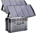 2400W 1500Wh Portable Power Station with 2 Pack 200W Foldable Solar Panels C53915