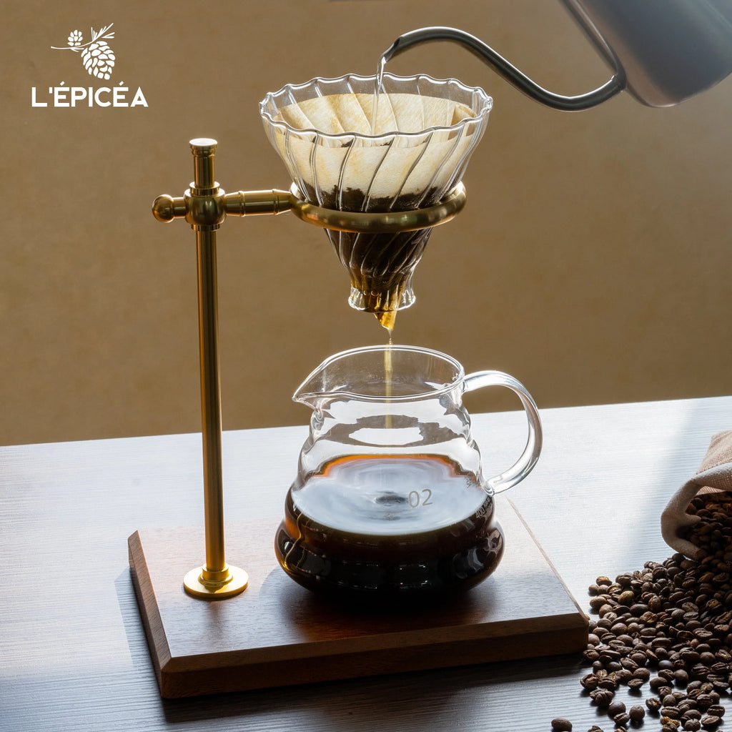 Pour over Coffee Maker Set Stainless Steel Glass Coffee Dripper B267