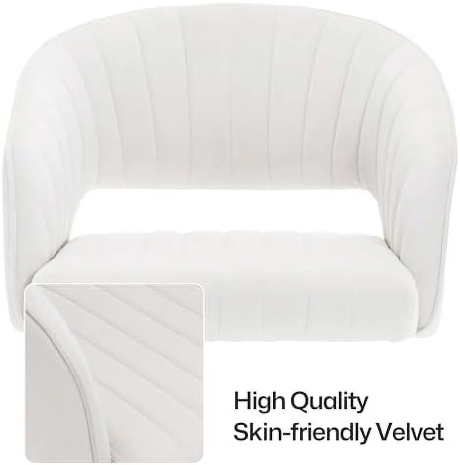 Velvet Height Adjustable Swivel Desk Chair U35283