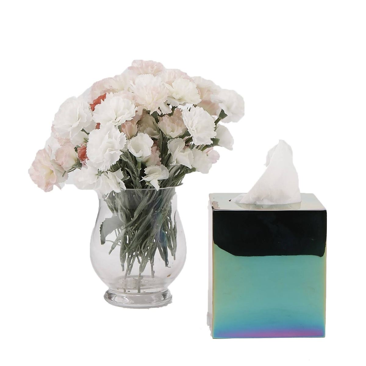 Iridescent Rainbow Facial Tissue Box Cover Holder Z16656