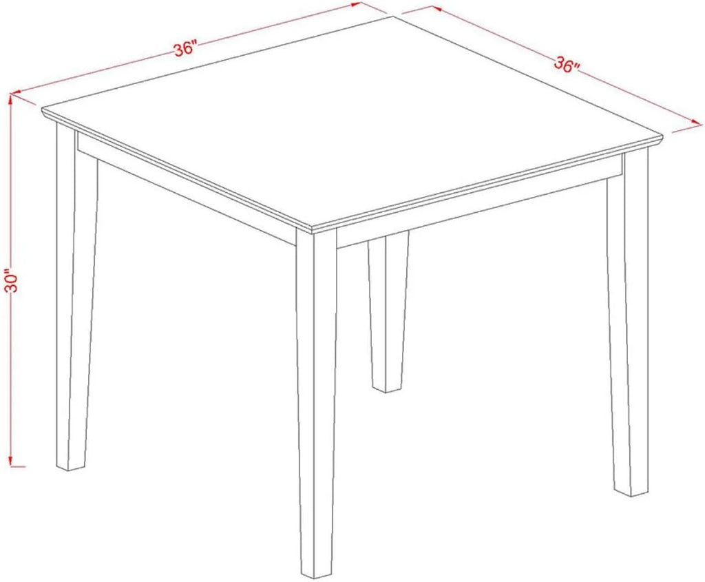 Oxford Square Dining Table 36x36 Inch Linen White M73272