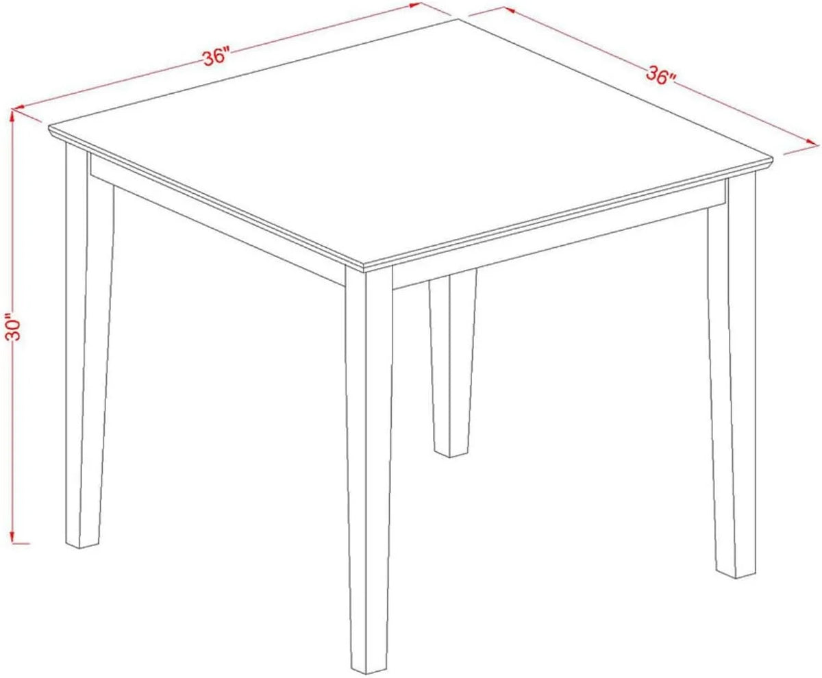 Oxford Square Dining Table 36x36 Inch Linen White M73272