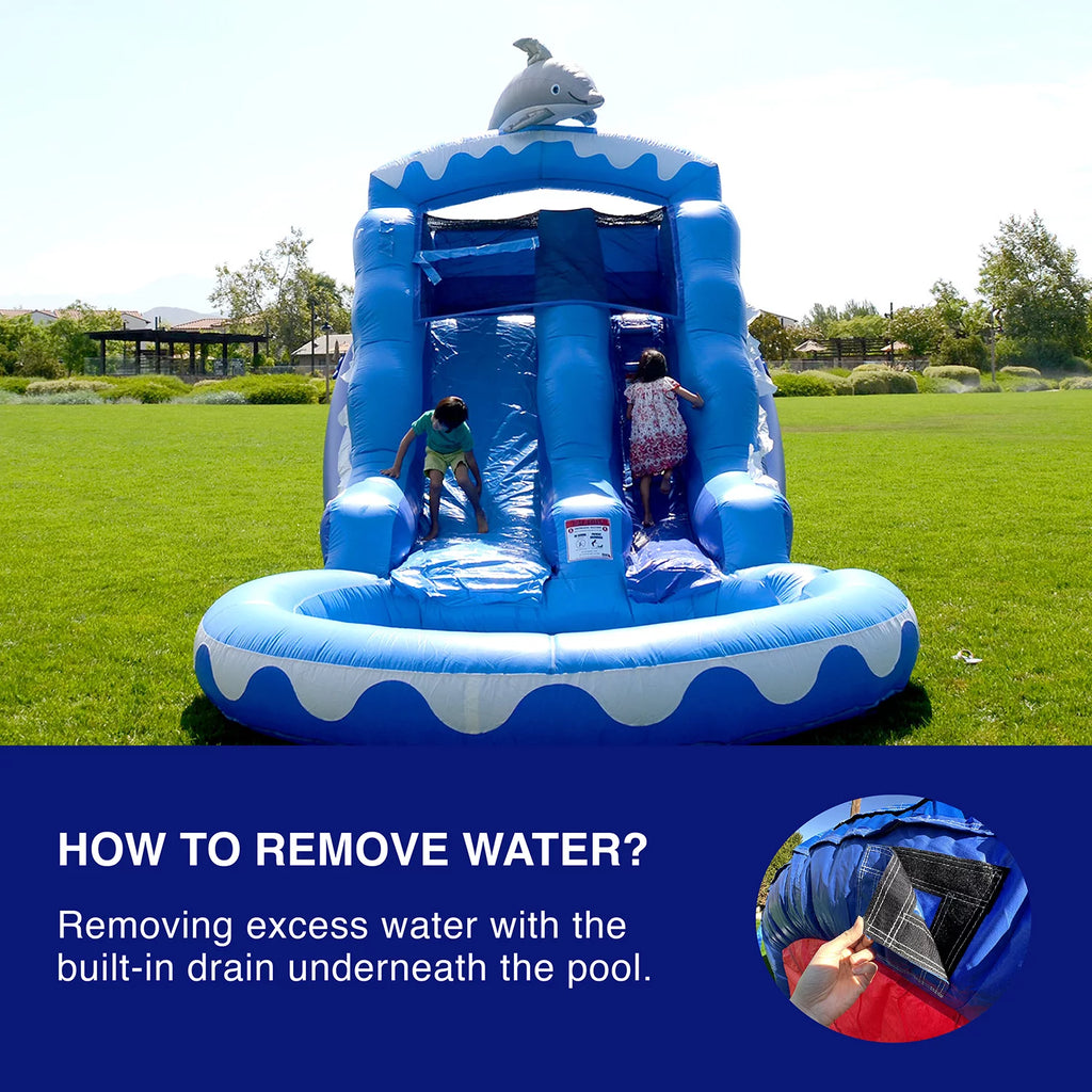 Dolphin Commercial Grade Water Slide with Pool I804
