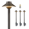Brass Low Voltage LED Landscape Path Lights 4 Pack V3724