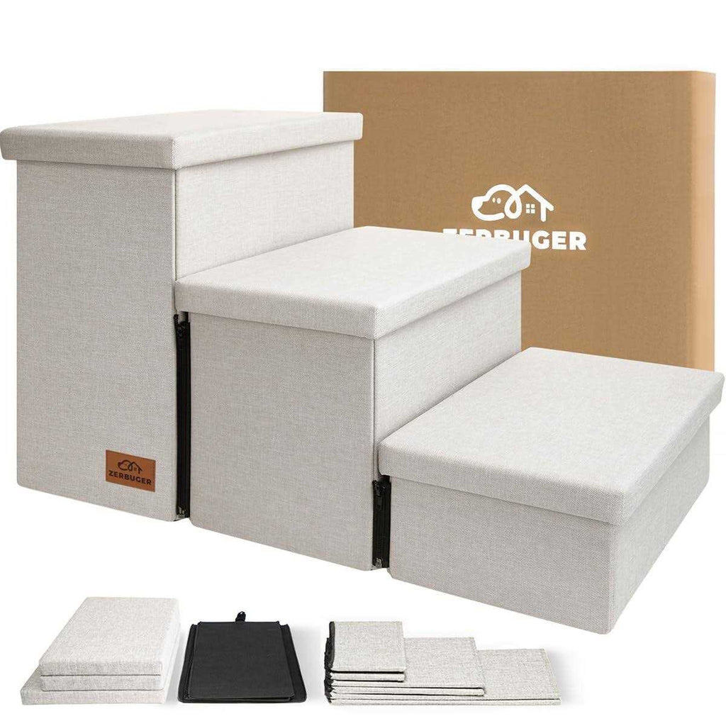 Foldable Dog Stairs with Storage T783157