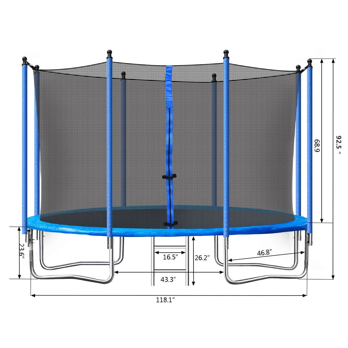 10FT Steel Tube Trampoline with Ladder Z841