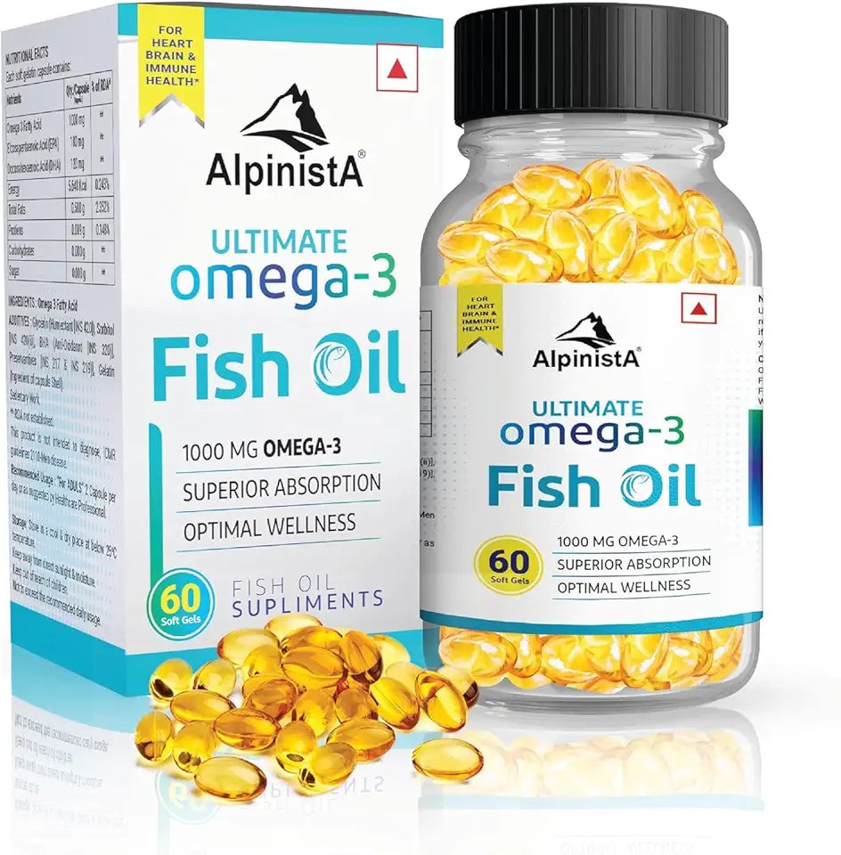 60 Capsules 1000mg Omega-3 Fish Oil I8681