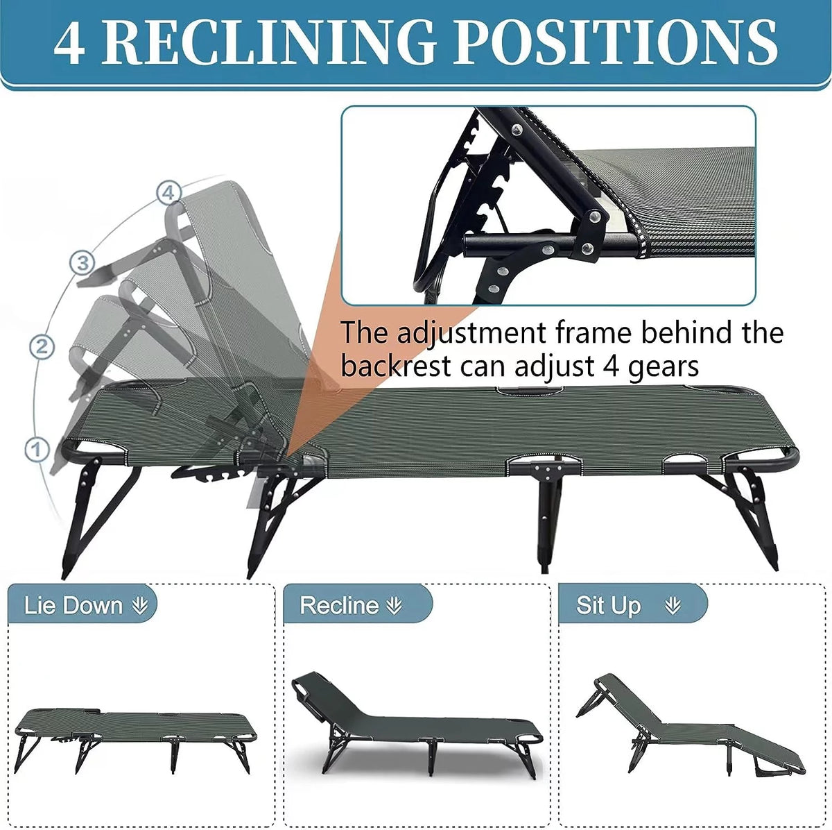 Folding Bed Cot with 2 Sided Mattress C4731