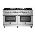 60″ Freestanding Dual Fuel Range with 10 Burners J1859