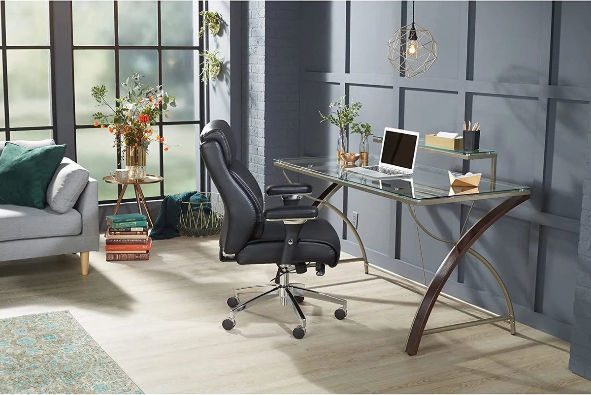 55"W Glass Computer Desk T57903