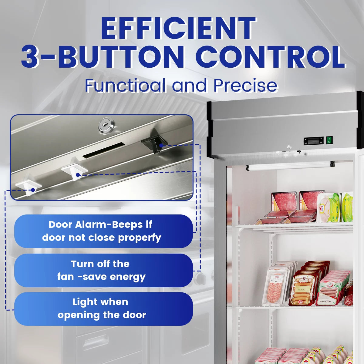 27 Cu.ft Single Door Stainless Steel Reach-in Refrigerator M683552