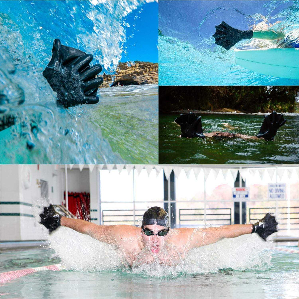 Webbed Power Swimming Gloves V820844
