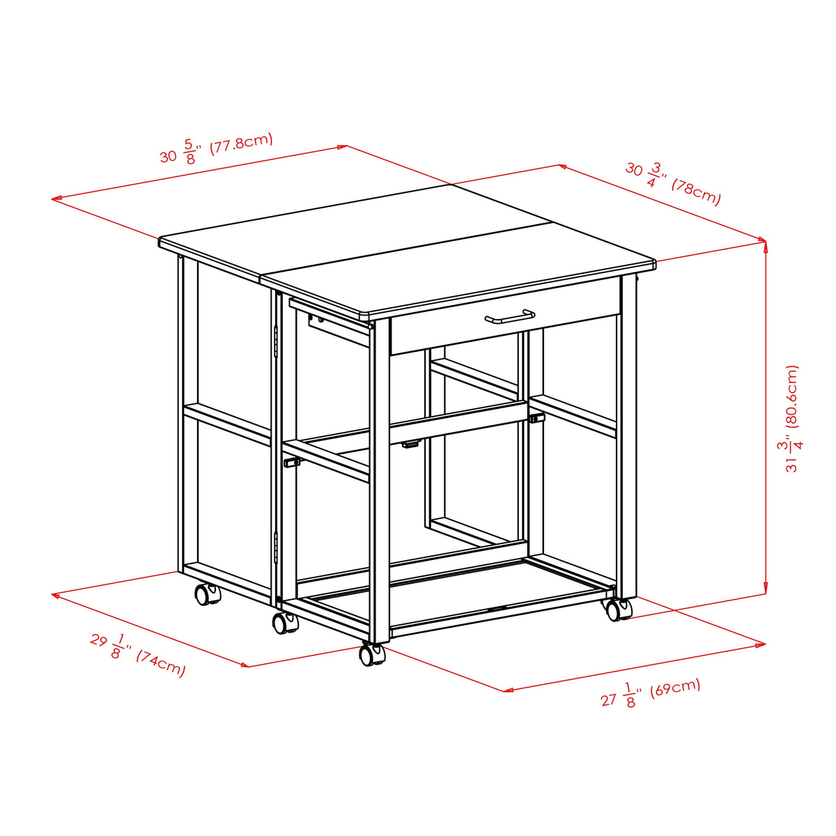 3-Pc Space Saver Set Walnut Finish C23835
