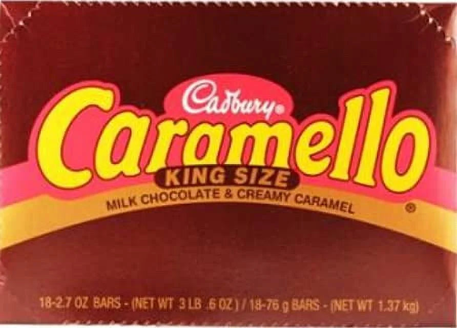Milk Chocolate Caramel King Size Candy Bars, 2.7 Oz (18 Count) Y1204