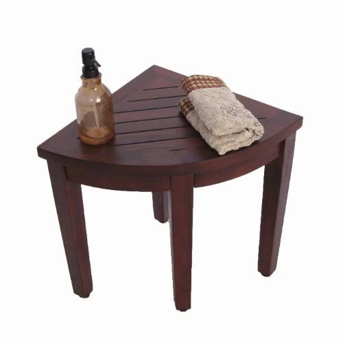 Teak Corner Shower Seat Stool Bench N55331
