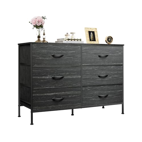 Wide 6 Drawer Fabric Storage Dresser X1949