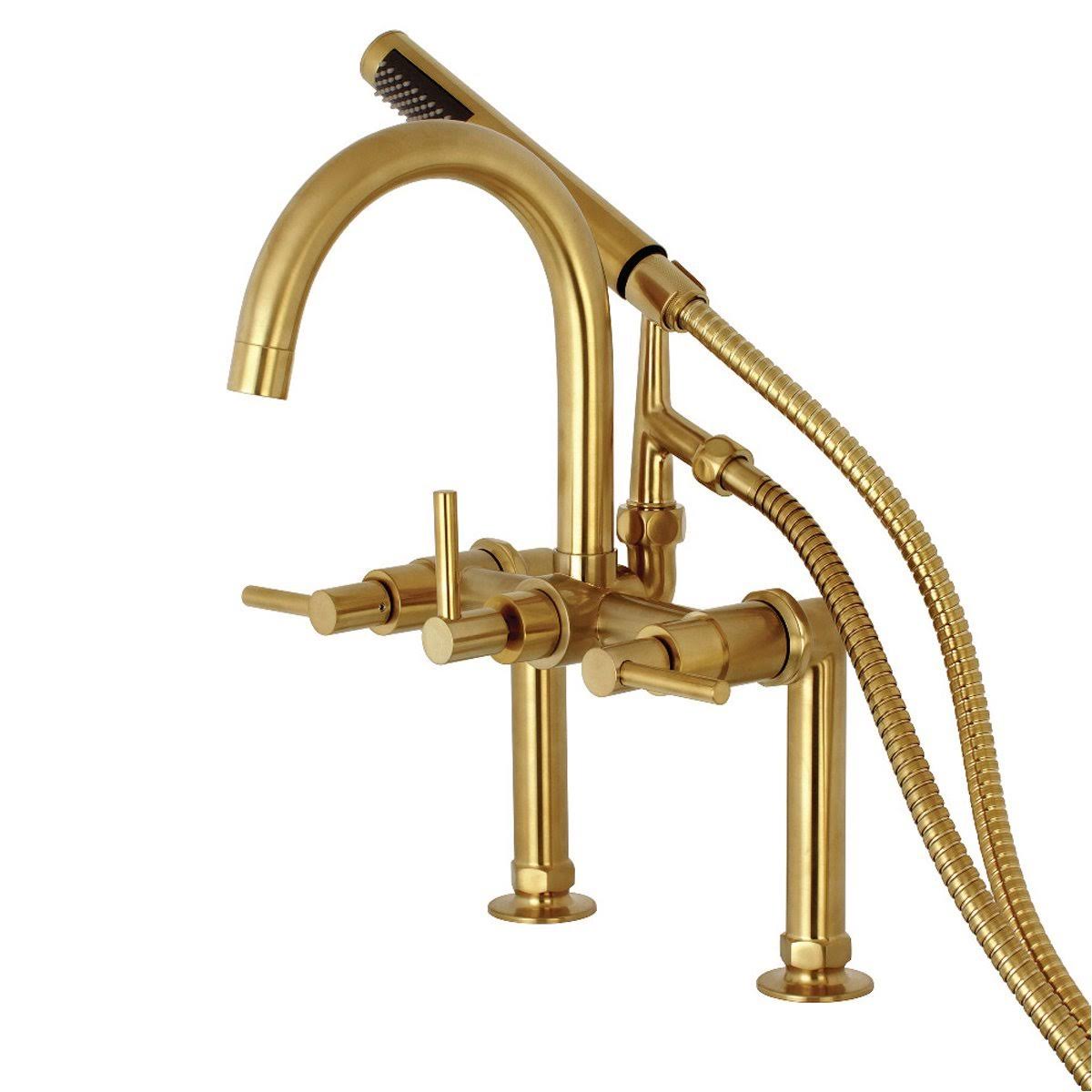 Oil Rubbed Bronze Deck Mount Clawfoot Tub Faucet Y443