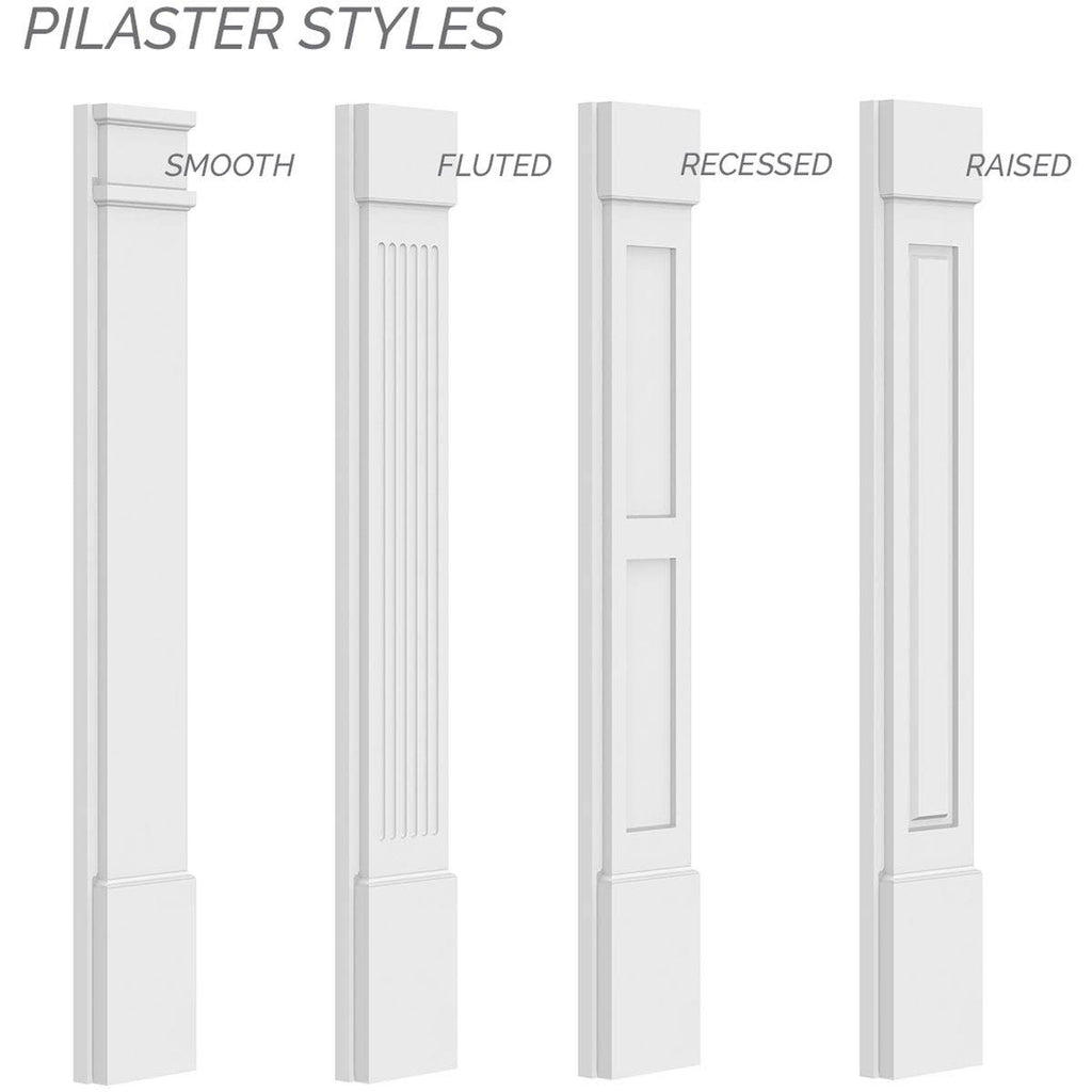 PVC Pilaster with Capital & Base (Pair) W698