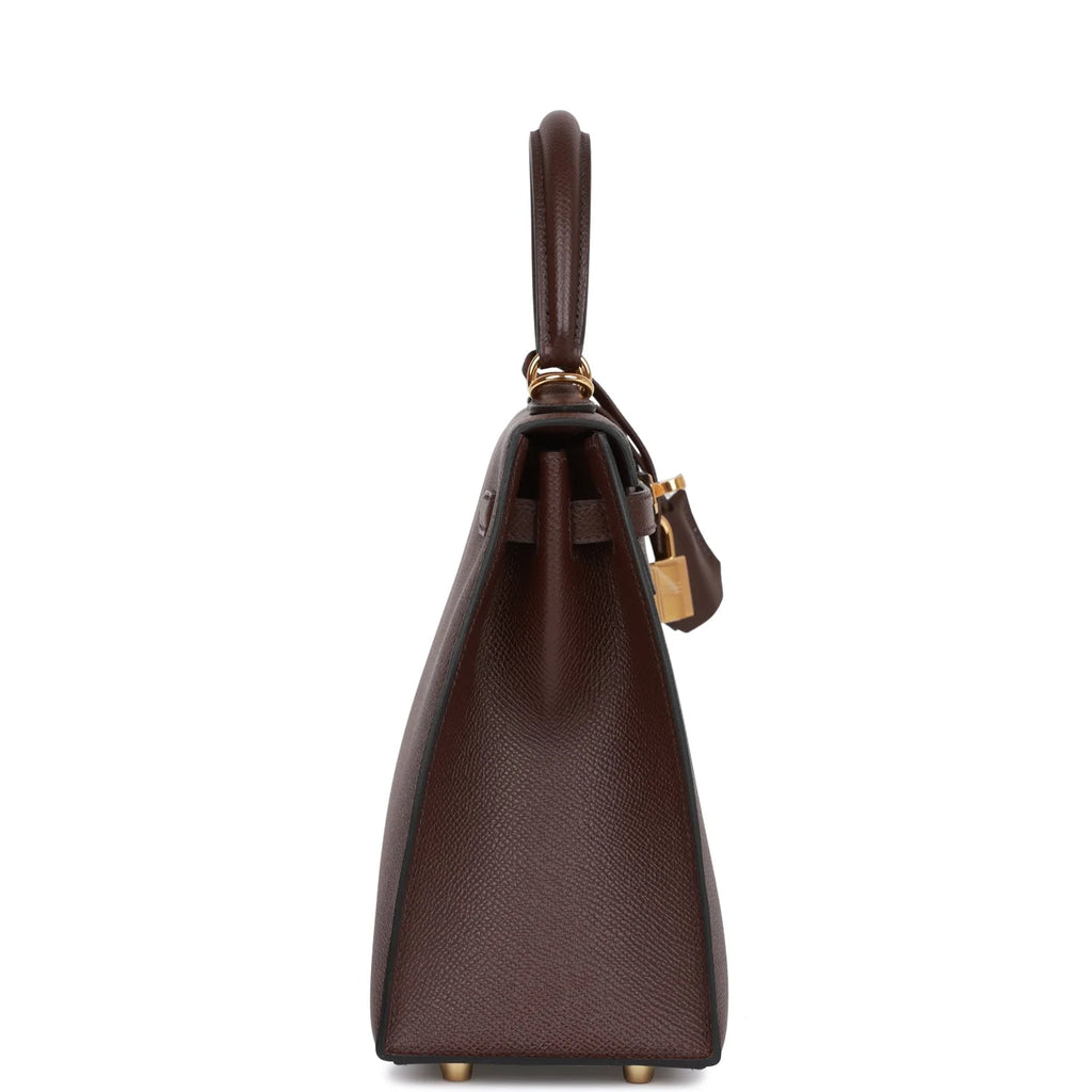 Kelly 25 Rouge Sellier Epsom Gold Hardware Handbag G49596