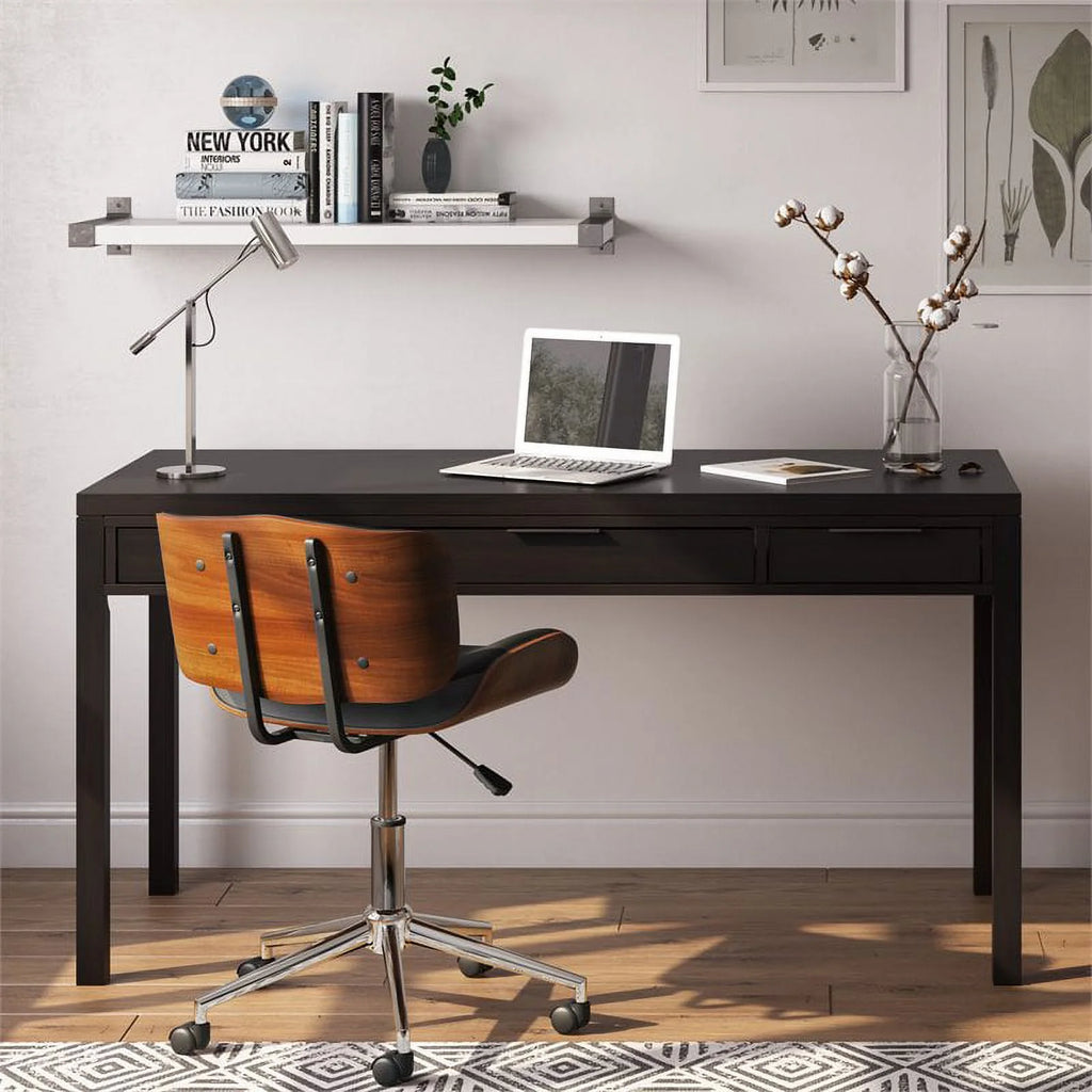 Solid Wood Contemporary 60 " Desk in Hickory Brown O299461