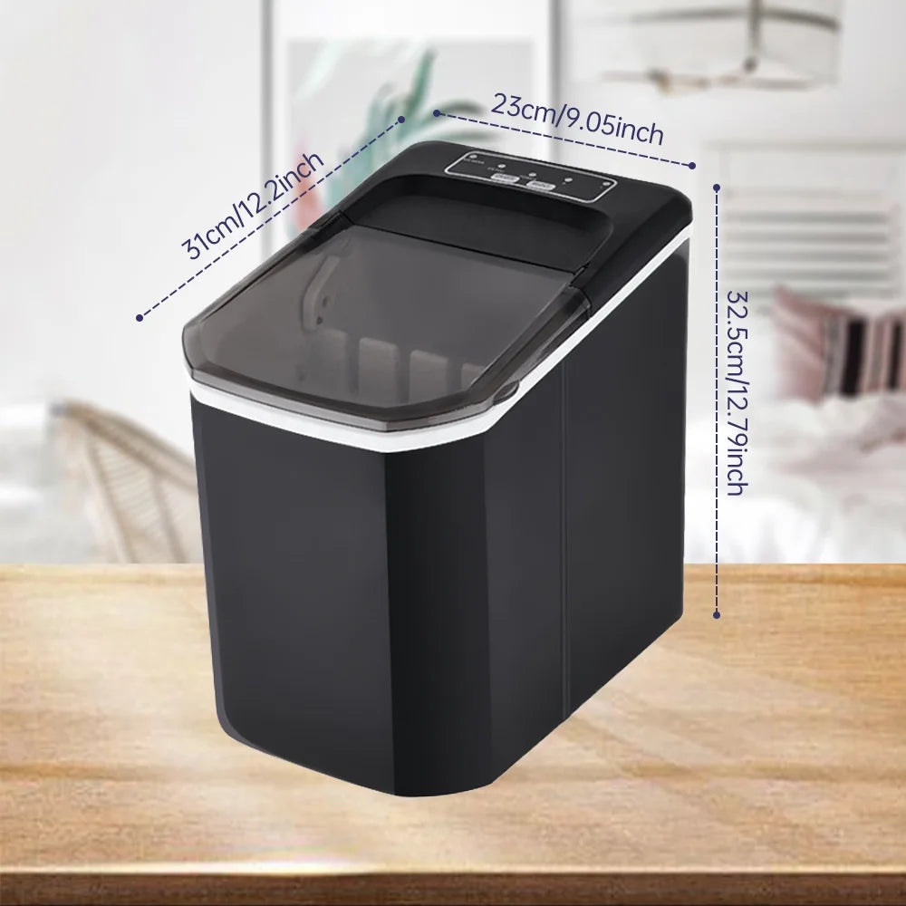 Countertop Ice Maker with Ice Scoop and Basket, 2 Ice Sizes V787