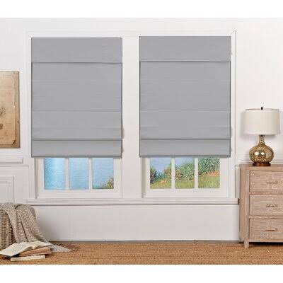 Light Gray Cordless Blackout Roman Shade Q8655