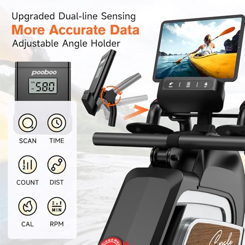 Magnetic Rowing Machine 360 LB Weight Capacity Folding Rower with Tablet Holder Z7542