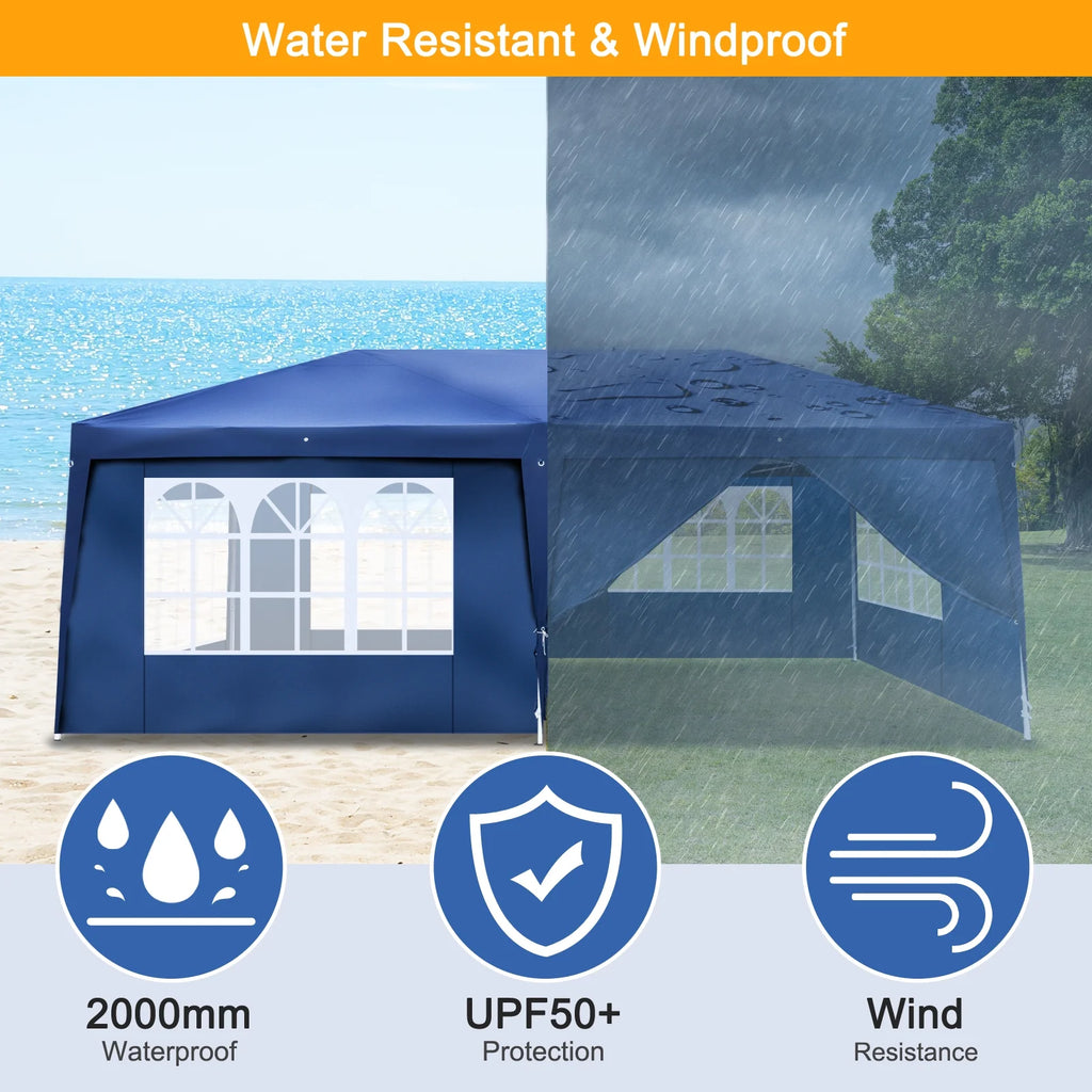 10' x 20' Pop Up Canopy Tent with 4 Side Walls S5359