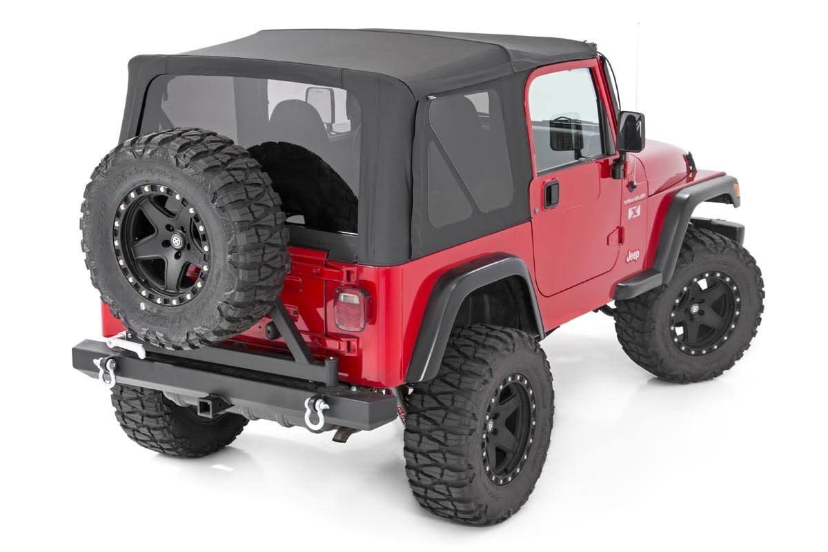 Black Soft Top for Jeep TJ Wrangler E38655