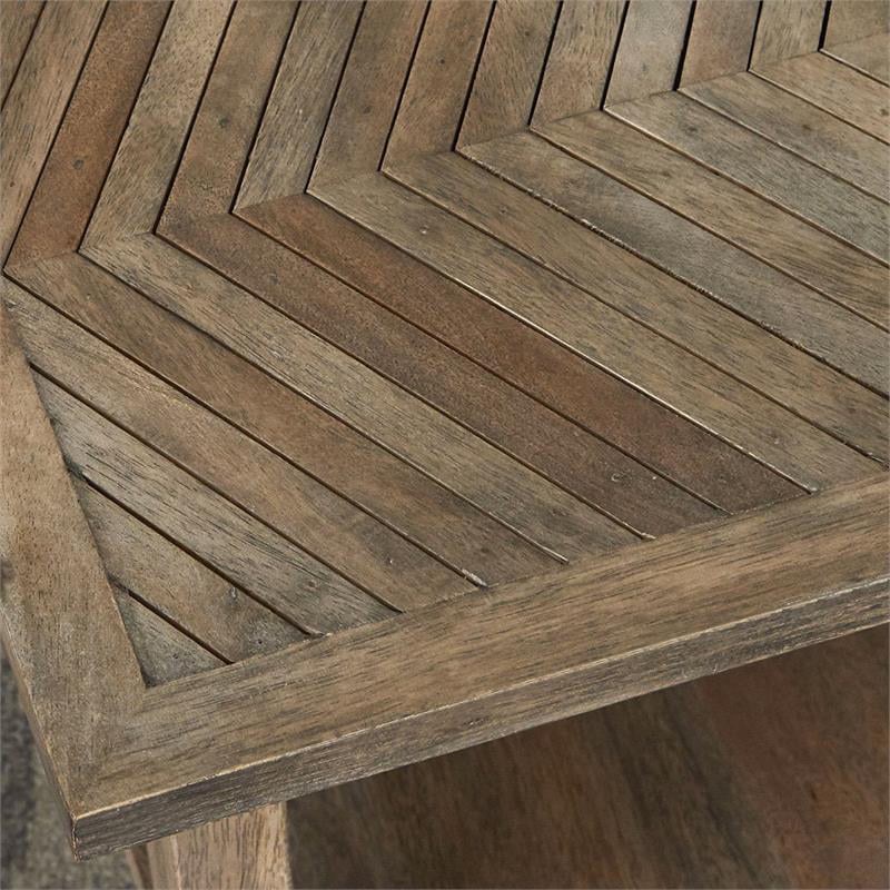 Wood Square End Table Set of 2 Y2539