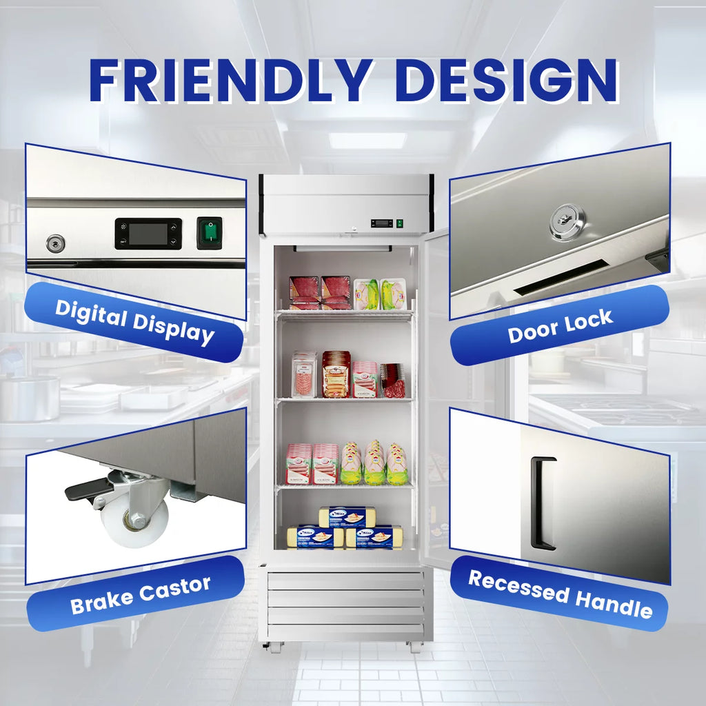 27 Cu.ft Single Door Stainless Steel Reach-in Refrigerator M683552