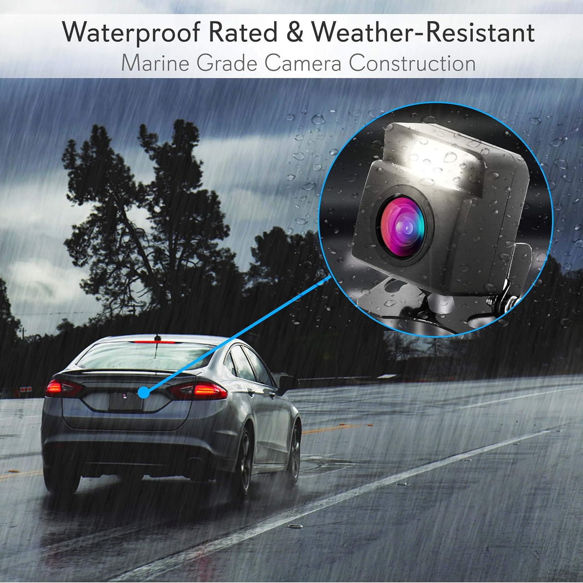 4.3" Wireless Waterproof Rear View Camera with Night Vision W260941