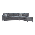 Gray Chenille Sectional Sofa O10064