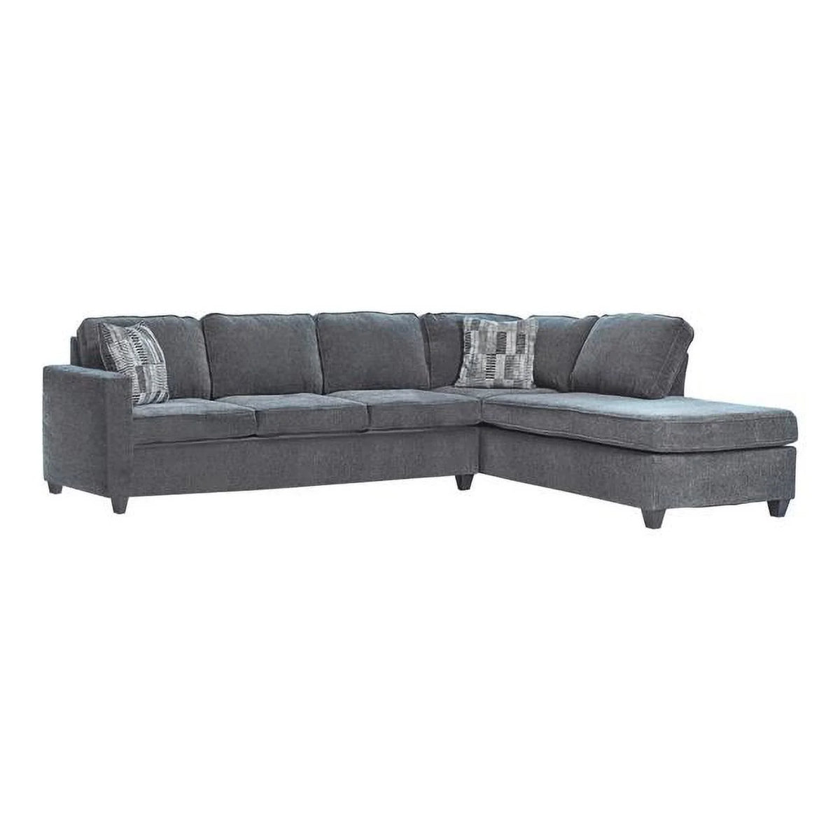 Gray Chenille Sectional Sofa O10064