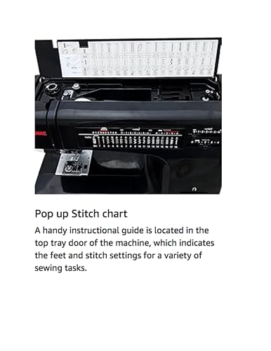 Heavy-Duty Sewing Machine with Aluminum Body, 18 Stitches, Free Arm, Built-In Needle Threader H724