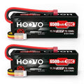 7.4V 70C 6200mAh 2S Lipo Battery Hard Case with Plug 2 Packs U2425