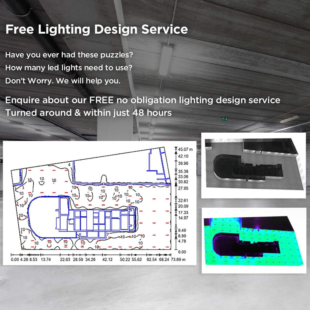 4 Pack 4FT 40W LED Vapor Tight Light, 4400 Lumens 5000K, IP65 Waterproof, 0-10V Dimmable J112