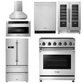 30 Propane Gas Range, Range Hood, Microwave, Refrigerator, Dishwasher, Wine Cooler U3547